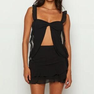 Beginning Boutique Black Skirt Set